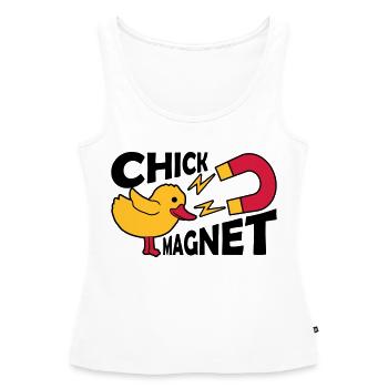 Casanova Chick Magnet Womanizer - Débardeur bio Premium Femme - blanc - Devant - AI Model Female 172 light (172cm)