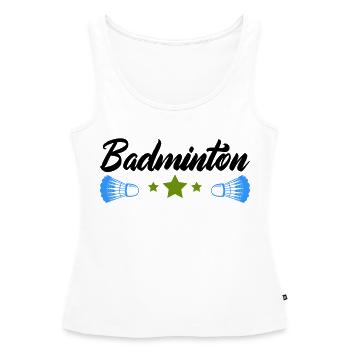 badminton - Débardeur bio Premium Femme - blanc - Devant - AI Model Female 172 light (172cm)