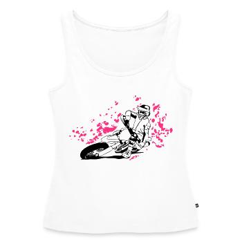Supermoto - Frauen Premium Organic Tank Top - Weiß - Vorne - AI Model Female 172 light (172cm)