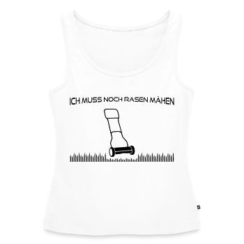 Rasen mähen - Frauen Premium Organic Tank Top - Weiß - Vorne - AI Model Female 172 light (172cm)