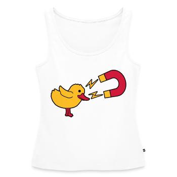 Chick Magnet Womanizer Logo - Débardeur bio Premium Femme - blanc - Devant - AI Model Female 172 light (172cm)