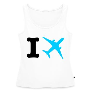 I travel - fliegen - reisen - Frauen Premium Organic Tank Top - Weiß - Vorne - AI Model Female 172 light (172cm)