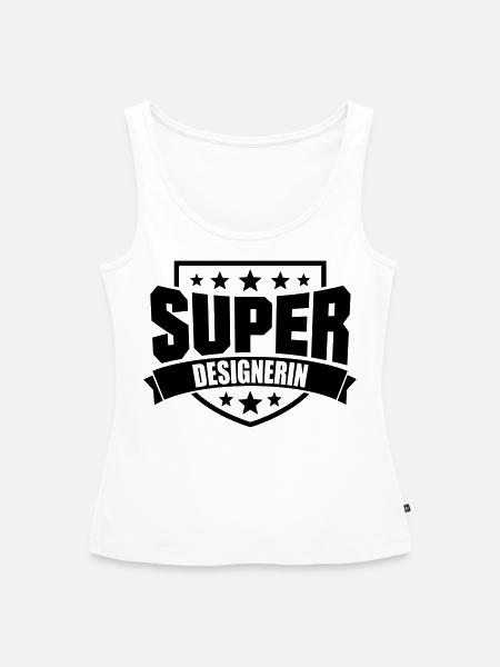 Super Designerin - Frauen Premium Organic Tank Top - Weiß