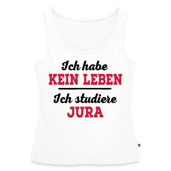 Jura - Frauen Premium Organic Tank Top - Weiß - Vorne - AI Model Female 172 light (172cm)