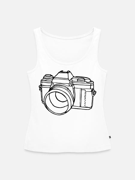 Kamera - Frauen Premium Organic Tank Top - Weiß