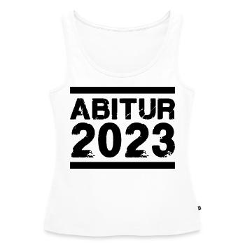 Abitur 2023 - Débardeur bio Premium Femme - blanc - Devant - AI Model Female 172 light (172cm)