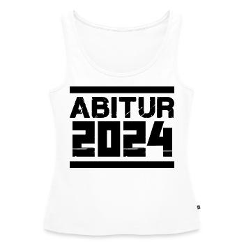 abitur 2024 - Frauen Premium Organic Tank Top - Weiß - Vorne - AI Model Female 172 light (172cm)