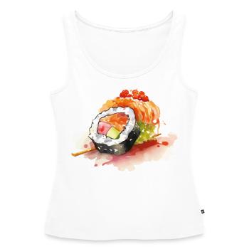 Sushi - Débardeur bio Premium Femme - blanc - Devant - AI Model Female 172 light (172cm)