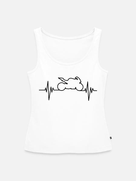 Motorcycle Pulse - Frauen Premium Organic Tank Top - Weiß