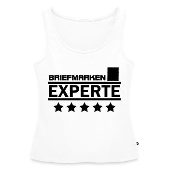 briefmarken experte - Frauen Premium Organic Tank Top - Weiß - Vorne - AI Model Female 172 light (172cm)