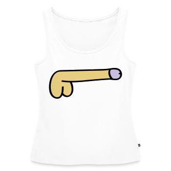 symbol dick - Frauen Premium Organic Tank Top - Weiß - Vorne - AI Model Female 172 light (172cm)