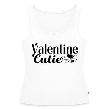 Valentine Cutie - Débardeur bio Premium Femme - blanc - Devant - AI Model Female 172 light (172cm)