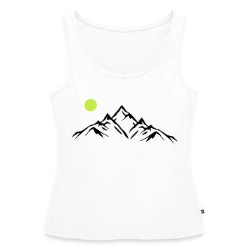 Montagnes - Débardeur bio Premium Femme - blanc - Devant - AI Model Female 172 light (172cm)