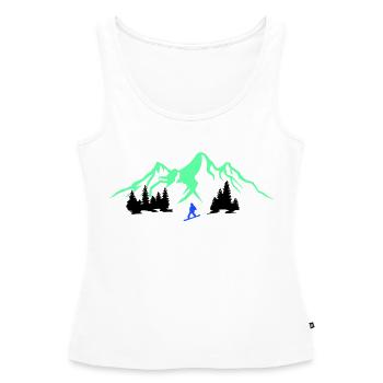 Snowboarding - Frauen Premium Organic Tank Top - Weiß - Vorne - AI Model Female 172 light (172cm)