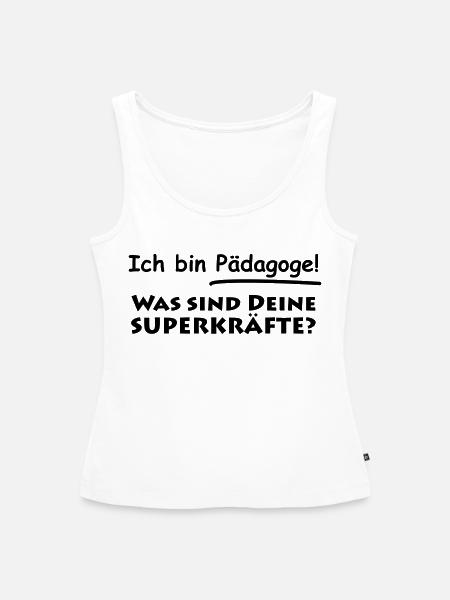ich bin pädagoge - Frauen Premium Organic Tank Top - Weiß