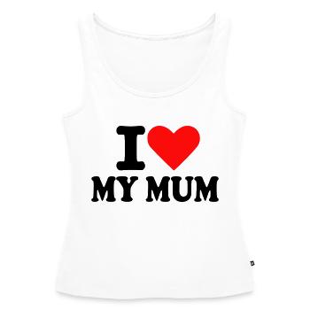 Mum - Women’s Premium Organic Tank top - white - Front - AI Model Female 172 light (172cm)