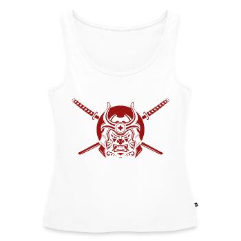 Samurai Warrior - Débardeur bio Premium Femme - blanc - Devant - AI Model Female 172 light (172cm)