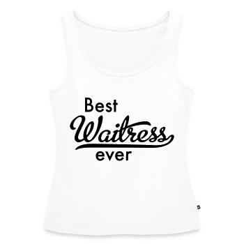 Kellnerin - Frauen Premium Organic Tank Top - Weiß - Vorne - AI Model Female 172 light (172cm)