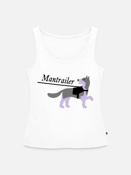Mantrailer vektor - Frauen Premium Organic Tank Top - Weiß
