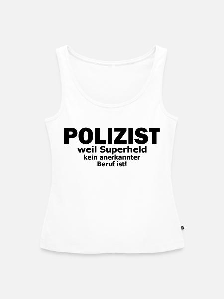 Polizist - Frauen Premium Organic Tank Top - Weiß