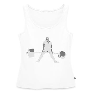 Deadlift II - blanc - Débardeur bio Premium Femme - blanc - Devant - AI Model Female 172 light (172cm)