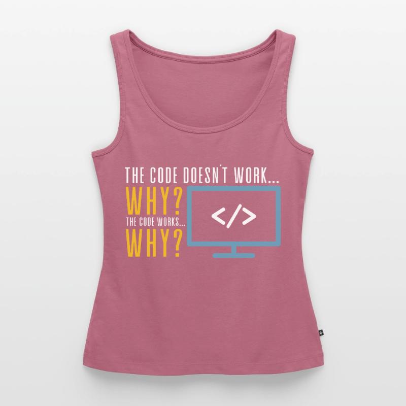 Code Coder Programmierer Software Coding Nerd Frauen Premium Organic Tank Top