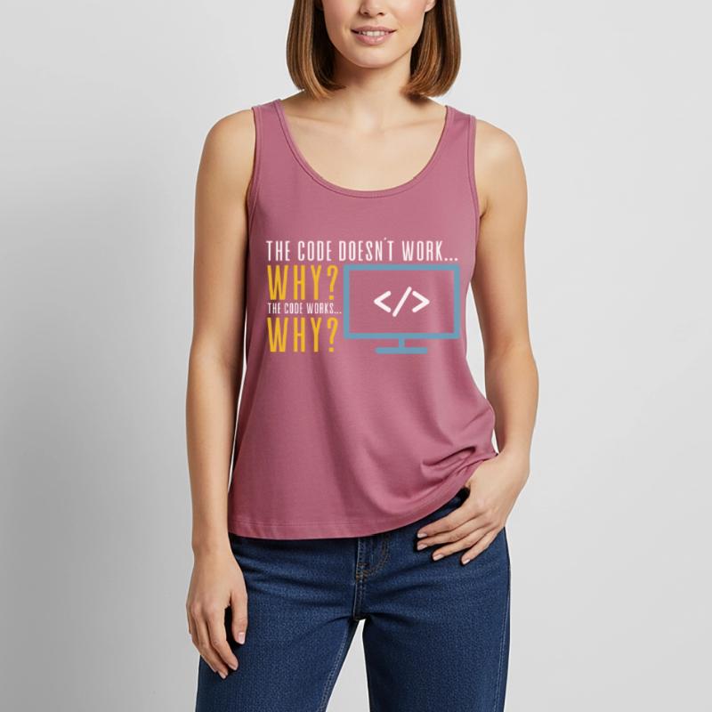 Code Coder Programmierer Software Coding Nerd Frauen Premium Organic Tank Top