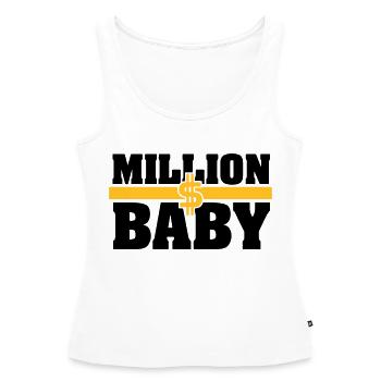 Milliondollarbaby - Débardeur bio Premium Femme - blanc - Devant - AI Model Female 172 light (172cm)
