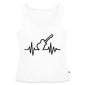 Gitarre - Frauen Premium Organic Tank Top - Weiß - Vorne - AI Model Female 172 light (172cm)