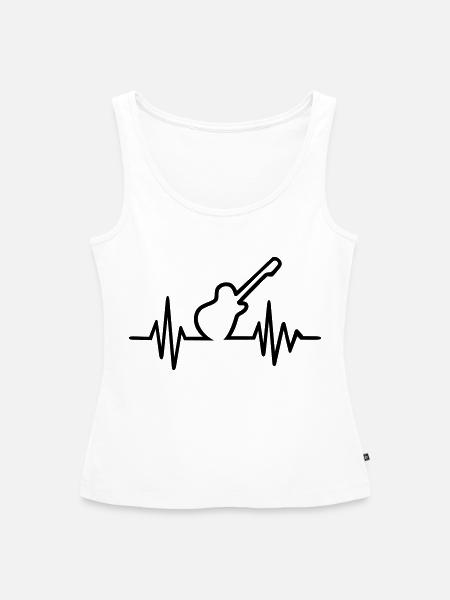 Gitarre - Frauen Premium Organic Tank Top - Weiß