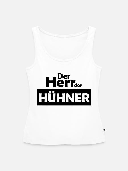 der herr der hühner - Frauen Premium Organic Tank Top - Weiß