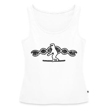 Slackline Tricklining Cadeau Slackliner - Débardeur bio Premium Femme - blanc - Devant - AI Model Female 172 light (172cm)