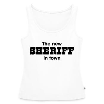 the new Sheriff in town - Frauen Premium Organic Tank Top - Weiß - Vorne - AI Model Female 172 light (172cm)
