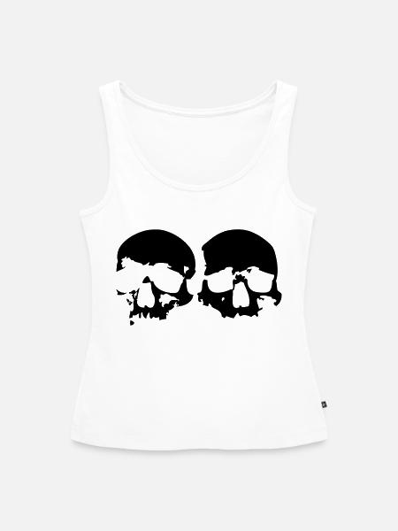 2 Skulls - Frauen Premium Organic Tank Top - Weiß
