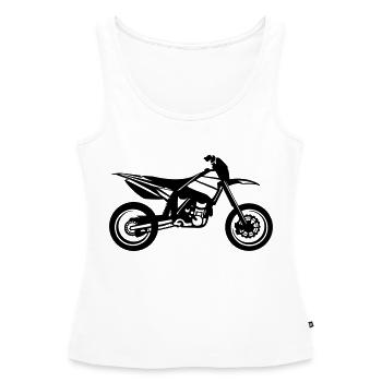 SuperMoto - Frauen Premium Organic Tank Top - Weiß - Vorne - AI Model Female 172 light (172cm)
