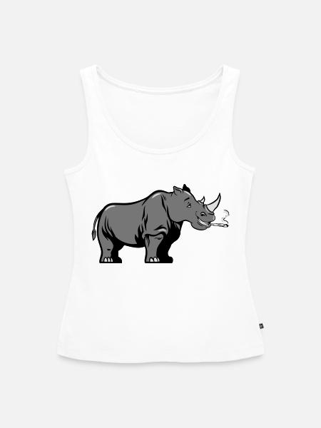 nashorn joint kiffen - Frauen Premium Organic Tank Top - Weiß