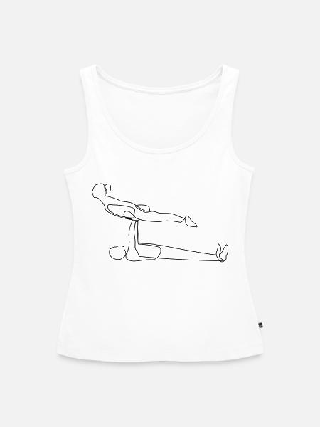 oneline acroyoga - Frauen Premium Organic Tank Top - Weiß