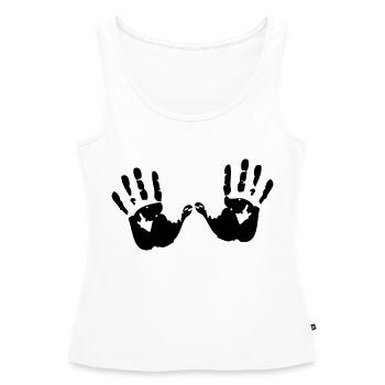 Hände - Frauen Premium Organic Tank Top - Weiß - Vorne - AI Model Female 172 light (172cm)