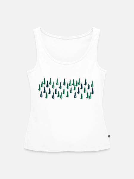 Baum panorama - Frauen Premium Organic Tank Top - Weiß