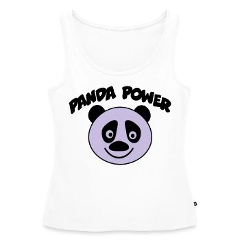 panda - Frauen Premium Organic Tank Top - Weiß - Vorne - AI Model Female 172 light (172cm)