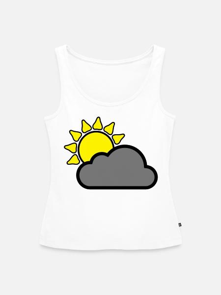 Cloud - Sun - Wolke - Sonne - Frauen Premium Organic Tank Top - Weiß