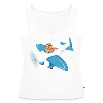 Boo und Flugzeug oo-Serie - Frauen Premium Organic Tank Top - Weiß - Vorne - AI Model Female 172 light (172cm)