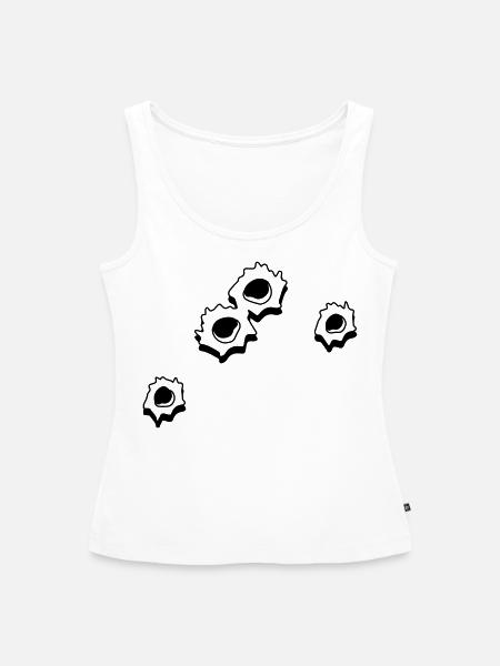 Loch Löcher einschüsse - Frauen Premium Organic Tank Top - Weiß