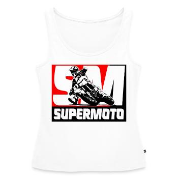 Supermoto - Frauen Premium Organic Tank Top - Weiß - Vorne - AI Model Female 172 light (172cm)