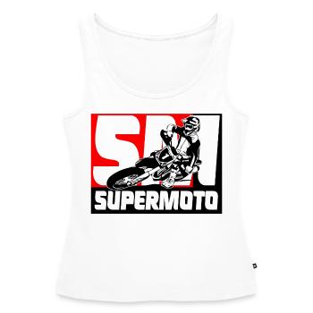 Supermoto - Frauen Premium Organic Tank Top - Weiß - Vorne - AI Model Female 172 light (172cm)