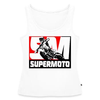 Supermoto - Frauen Premium Organic Tank Top - Weiß - Vorne - AI Model Female 172 light (172cm)
