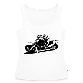 Supermoto - Frauen Premium Organic Tank Top - Weiß - Vorne - AI Model Female 172 light (172cm)