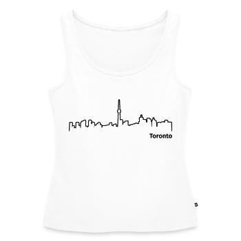 Toronto - Débardeur bio Premium Femme - blanc - Devant - AI Model Female 172 light (172cm)