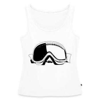 Skibrille - Frauen Premium Organic Tank Top - Weiß - Vorne - AI Model Female 172 light (172cm)