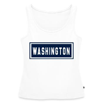 Washington - Débardeur bio Premium Femme - blanc - Devant - AI Model Female 172 light (172cm)